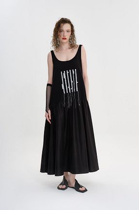 لباس مشکی زنانه بافتنی MİİN - کد 822783255