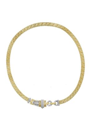 گردنبند استیل ( فولاد ) طلائی روکش طلا neslyaccessories - کد 923224499