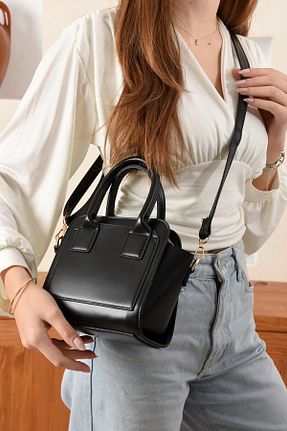 کیف دوشی مشکی زنانه چرم مصنوعی soElite - کد 929632837