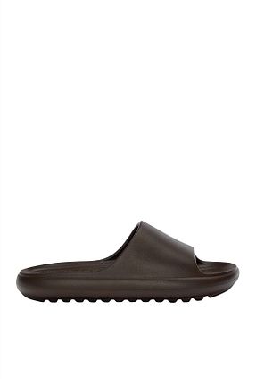 دمپائی قهوه ای زنانه چرم لاکی Pull & Bear - کد 929653851