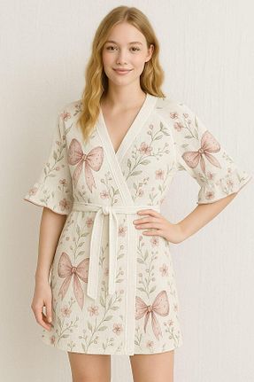 ربدوشام سفید زنانه پنبه پلی استر PEMBİŞ HOMEWEAR - کد 929651799
