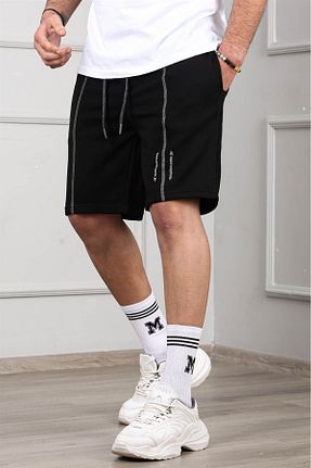شلوارک و برمودا مشکی مردانه اسلیم فیت Madmext - کد 97505169