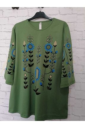 بلوز سایز بزرگ سبز زنانه Relaxed anne moda ankara - کد 827157795