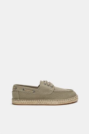 کفش کژوال نباتی مردانه چرم لاکی Pull & Bear - کد 929656366