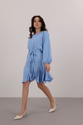 لباس آبی زنانه بافتنی FACETTE - کد 656701859