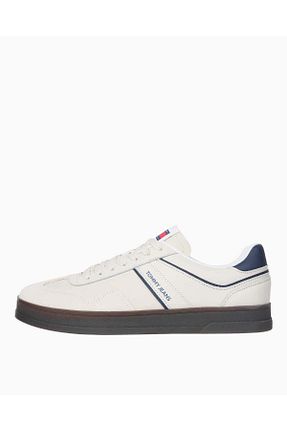 کفش اسنیکر بژ مردانه چرم اصل Tommy Hilfiger - کد 905321027