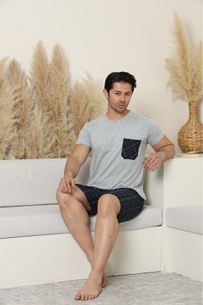 ست لباس راحتی طوسی مردانه ساده Sude HOMEWEAR - کد 927917530