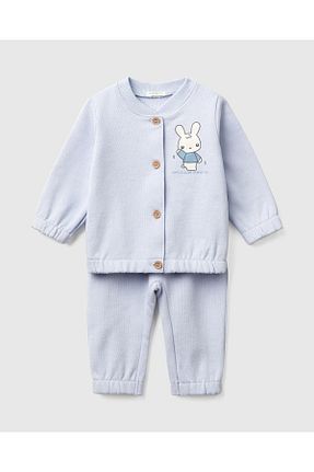 ست نوزادی آبی بچه گانه پنبه ای United Colors of Benetton - کد 929698327