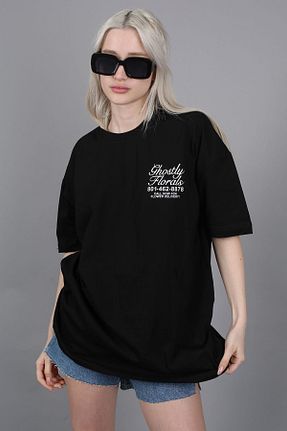 تیشرت مشکی زنانه اورسایز Madmext - کد 310754000