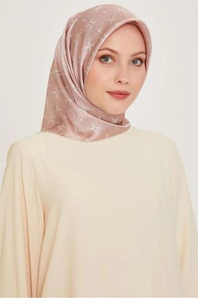 روسری صورتی کرپ ساتن ابریشم Armine - کد 929691959