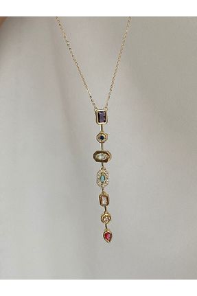 گردنبند جواهر فیروزه ای زنانه برنجی Twinssis Accessories - کد 929684728