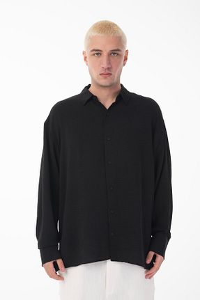 پیراهن مشکی مردانه اورسایز Rocqerx - کد 929684329