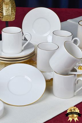 فنجان قهوه سفید 6 نفره Heda Porselen - کد 774320679