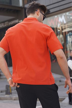 پیراهن نارنجی مردانه رگولار Madmext - کد 678312666