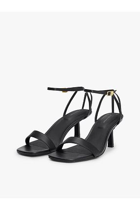 کفش پاشنه بلند کلاسیک مشکی زنانه چرم Tommy Hilfiger - کد 929701704
