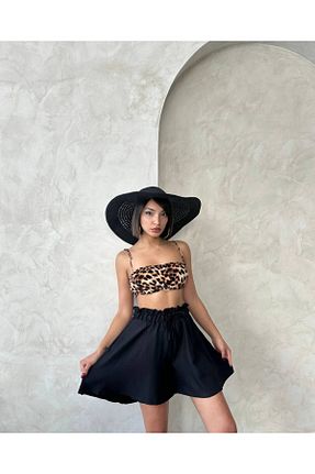 شلوارک و برمودا مشکی زنانه Relaxed ÇEÇİM - کد 929695152