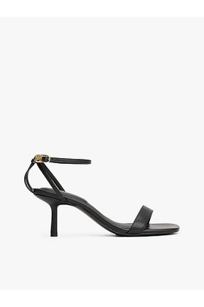 کفش پاشنه بلند کلاسیک مشکی زنانه چرم Tommy Hilfiger - کد 929701704