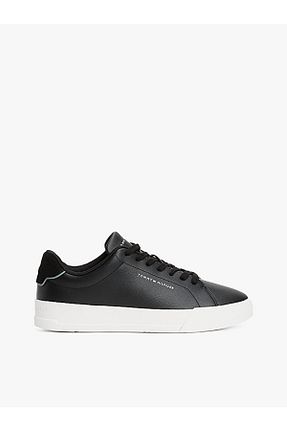 کفش اسنیکر مشکی مردانه چرم اصل Tommy Hilfiger - کد 929698008