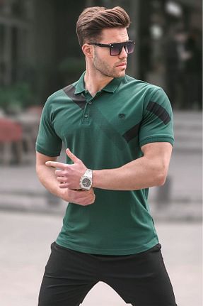 پولوشرت سبز مردانه پنبه پلی استر Madmext - کد 650650196