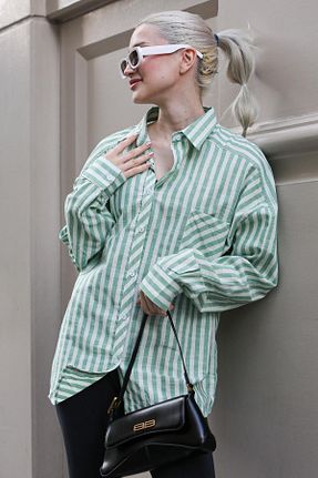 پیراهن سبز زنانه اورسایز Madmext - کد 730807128