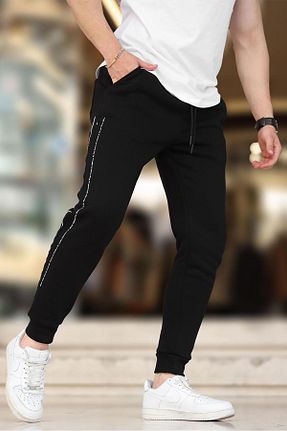شلوار کرمگن مشکی مردانه رگولار Madmext - کد 855370739