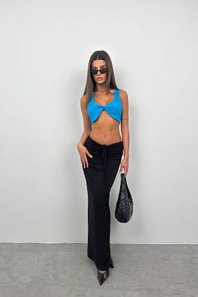 بلوز آبی زنانه ساده Black Fashion - کد 831417936