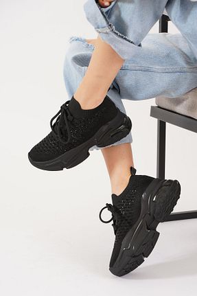 کفش اسنیکر مشکی زنانه بند دار Moda Pie - کد 929747933