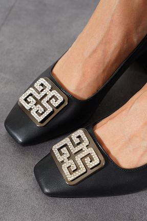 کفش پاشنه بلند کلاسیک مشکی زنانه پارچه Moda Pie - کد 857597675