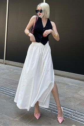 دامن سفید زنانه پارچه Madmext - کد 837849063