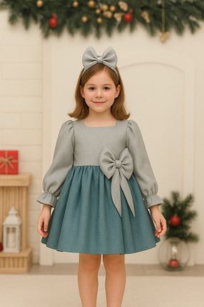 لباس فیروزه ای بچه گانه بافتنی Nissa - کد 802069062