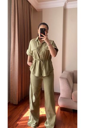 ست بالاتنه و پائین تنه سبز زنانه بافتنی MODA - کد 929748533