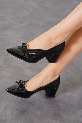 کفش پاشنه بلند کلاسیک مشکی زنانه PU Moda Pie - کد 211810706