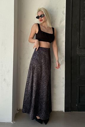 دامن مشکی زنانه ساتن Madmext - کد 898072705