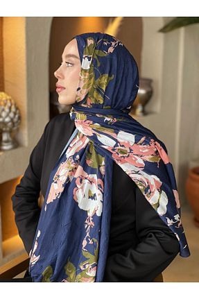 شال سرمه ای زنانه Modakaşmir - کد 929766951