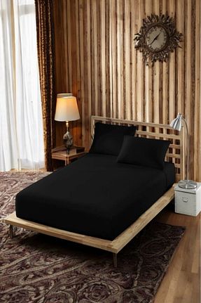 ست ملحفه دونفره مشکی پنبه ای GALAWARRA - کد 926456929