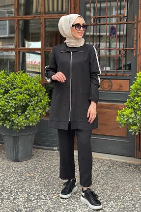 ست بالاتنه و پائین تنه حجاب مشکی زنانه رگولار FUAT GÜRSEN - کد 929770824