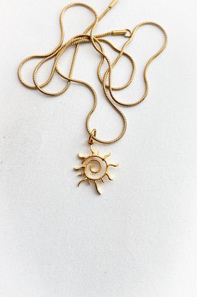 گردنبند استیل ( فولاد ) طلائی زنانه استیل (فولاد) roshel - کد 854879360