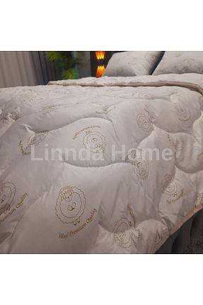 لحاف تکنفره سفید پشم Linnda Home - کد 845777759