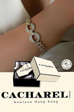 دستبند استیل (فولاد) طلائی استیل ضد زنگ Cacharel Classic - کد 929877865