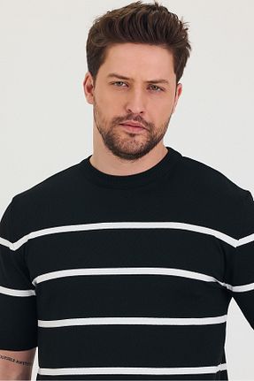 تیشرت مشکی مردانه یقه دوچرخه Tarz Cool - کد 929840796