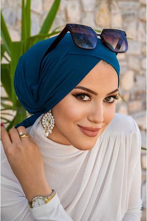 کلاه شنای حجاب آبی زنانه Aişe Tesettür - کد 842038906