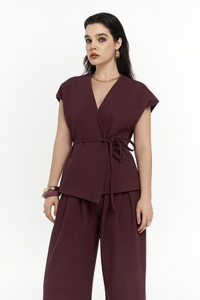 ست بالاتنه و پائین تنه زرشکی زنانه BOHEMAİ - کد 929854123