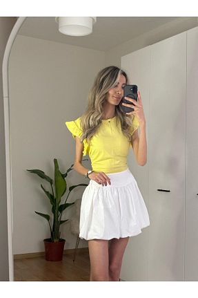 دامن سفید زنانه پارچه MODA - کد 929855785