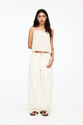 شلوار نباتی زنانه پنبه ای Pull & Bear - کد 929856340