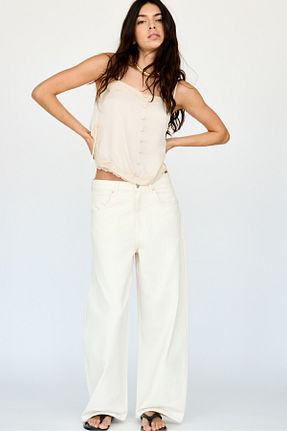 شلوار نباتی زنانه پنبه ای Pull & Bear - کد 929856340