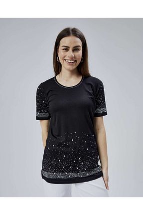 تیشرت مشکی زنانه رگولار YXL COLLECTION - کد 929864868