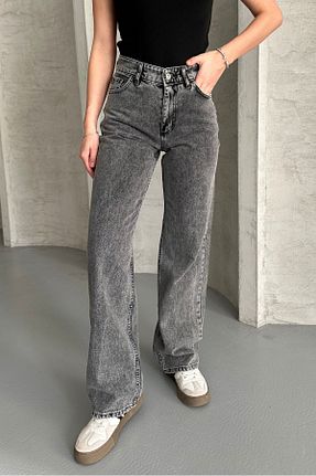 شلوار طوسی زنانه پنبه ای macharel jeans - کد 899566583