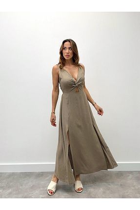 لباس بژ زنانه بافتنی MALDİA SHOP - کد 930039540
