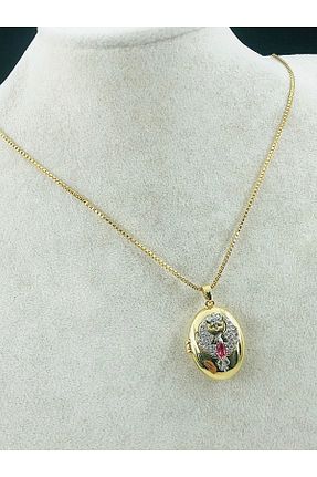 گردنبند استیل ( فولاد ) زرد زنانه استیل ضد زنگ DS DİAMONDSHOP - کد 929691375