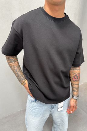 تیشرت مشکی مردانه Relaxed MADZEYMODA - کد 929868907